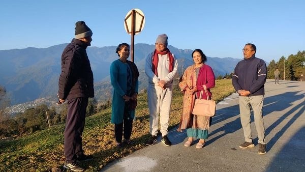 गैरसैंण में मुख्‍यमंत्री धामी ने मॉर्निंग वॉक के साथ विकास कार्यों का किया निरीक्षण