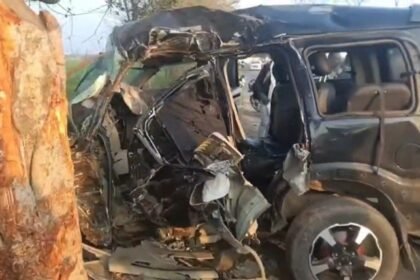 "हरियाणा में स्कॉर्पियो हादसे में 4 युवकों की मौत, 3 घायल"