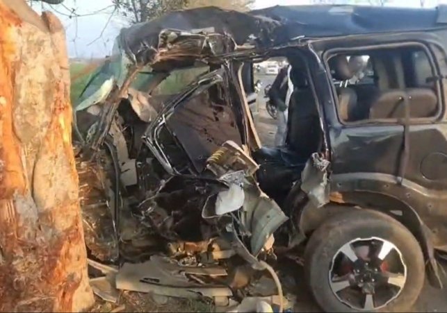 "हरियाणा में स्कॉर्पियो हादसे में 4 युवकों की मौत, 3 घायल"